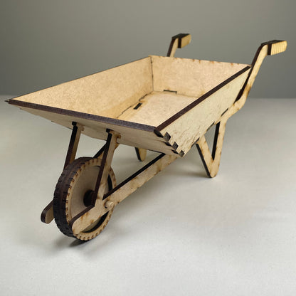 Wheelbarrow Planter - Flat Pack Model Kit by Curious Rabbit ® - Curious Rabbit