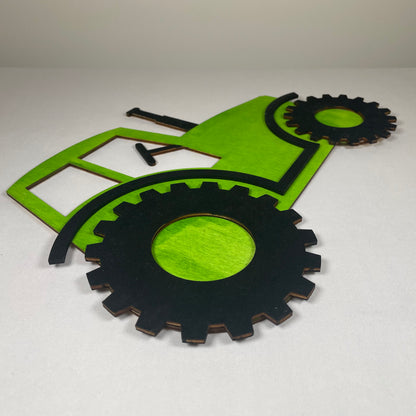 Tractor Wall Display (Green) - Handmade Ornament by Curious Rabbit ® - Curious Rabbit