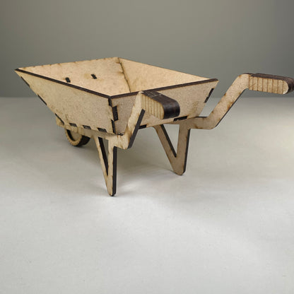 Wheelbarrow Planter - Flat Pack Model Kit by Curious Rabbit ® - Curious Rabbit