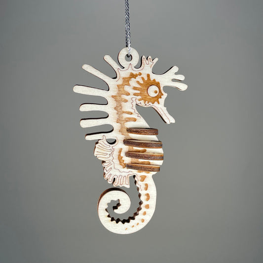 Seahorse Bauble (Plain) - Handmade Christmas Ornament by Curious Rabbit ® - Curious Rabbit