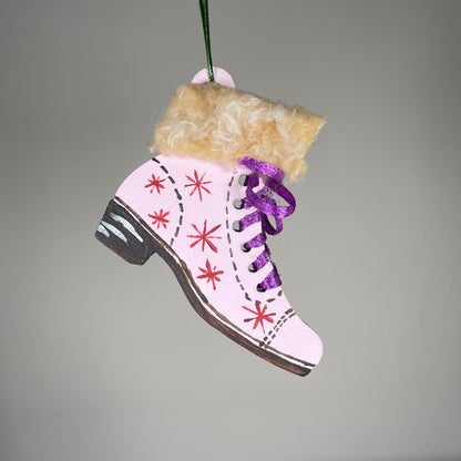 Ice Skates Bauble - Handmade Christmas Ornament by Curious Rabbit ®