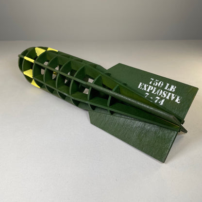 Prop WW2 Bomb  - Flat Pack Model Kit by Curious Rabbit ®