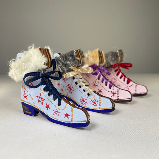 Winter Boots Bauble - Handmade Christmas Ornament by Curious Rabbit ®