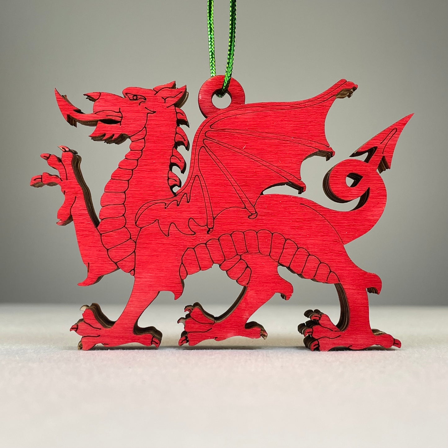 Welsh Dragon Bauble - Handmade Ornament by Curious Rabbit ® - Curious Rabbit
