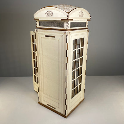 Telephone Box Lamp - Flat Pack Model Kit by Curious Rabbit ® - Curious Rabbit