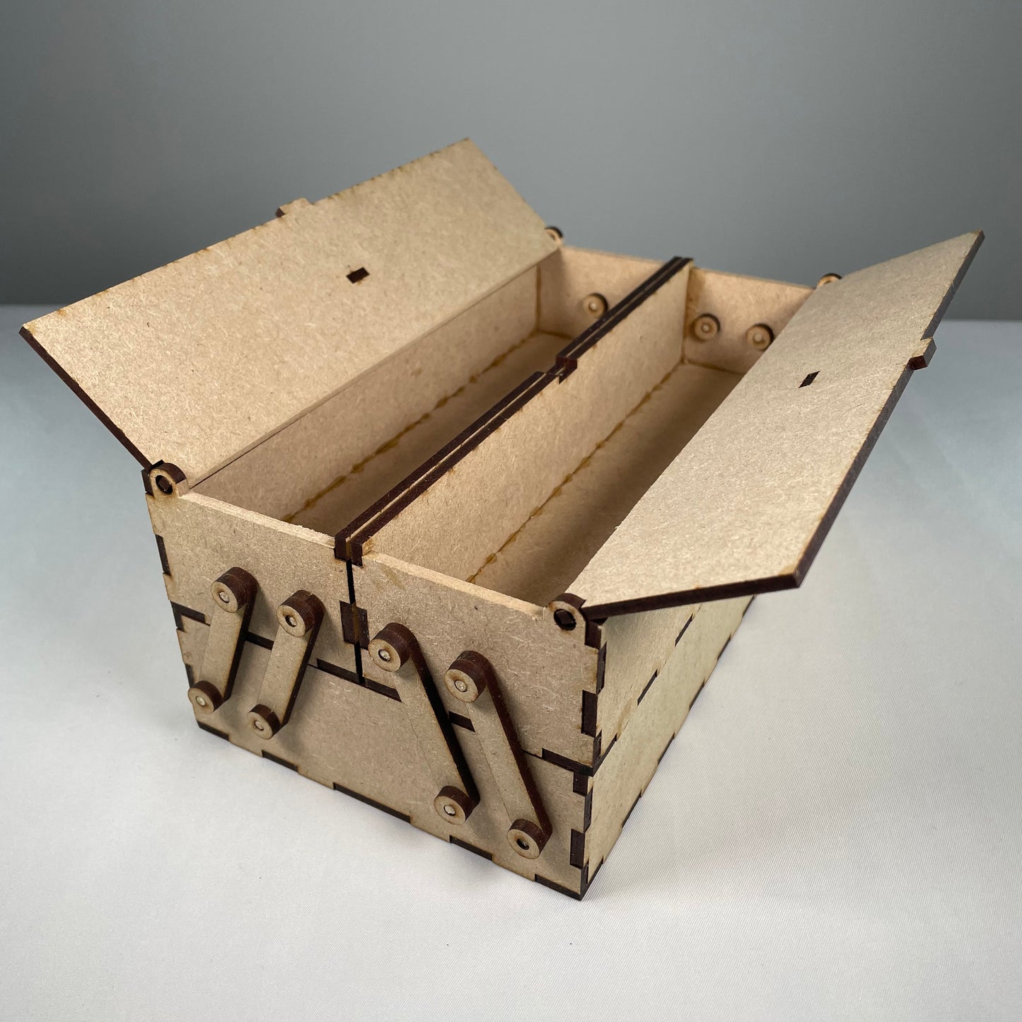 Small Two Tier Toolbox - Flatpack Model Kit by Curious Rabbit ® - Curious Rabbit