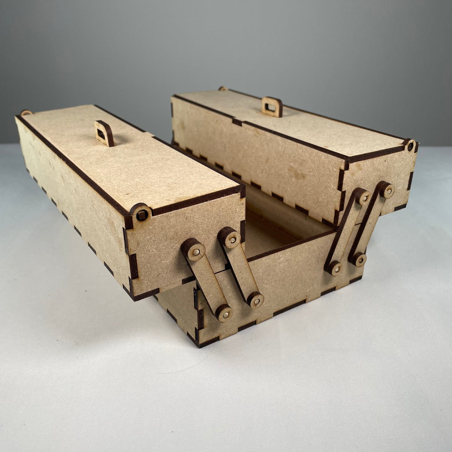 Small Two Tier Toolbox - Flatpack Model Kit by Curious Rabbit ® - Curious Rabbit