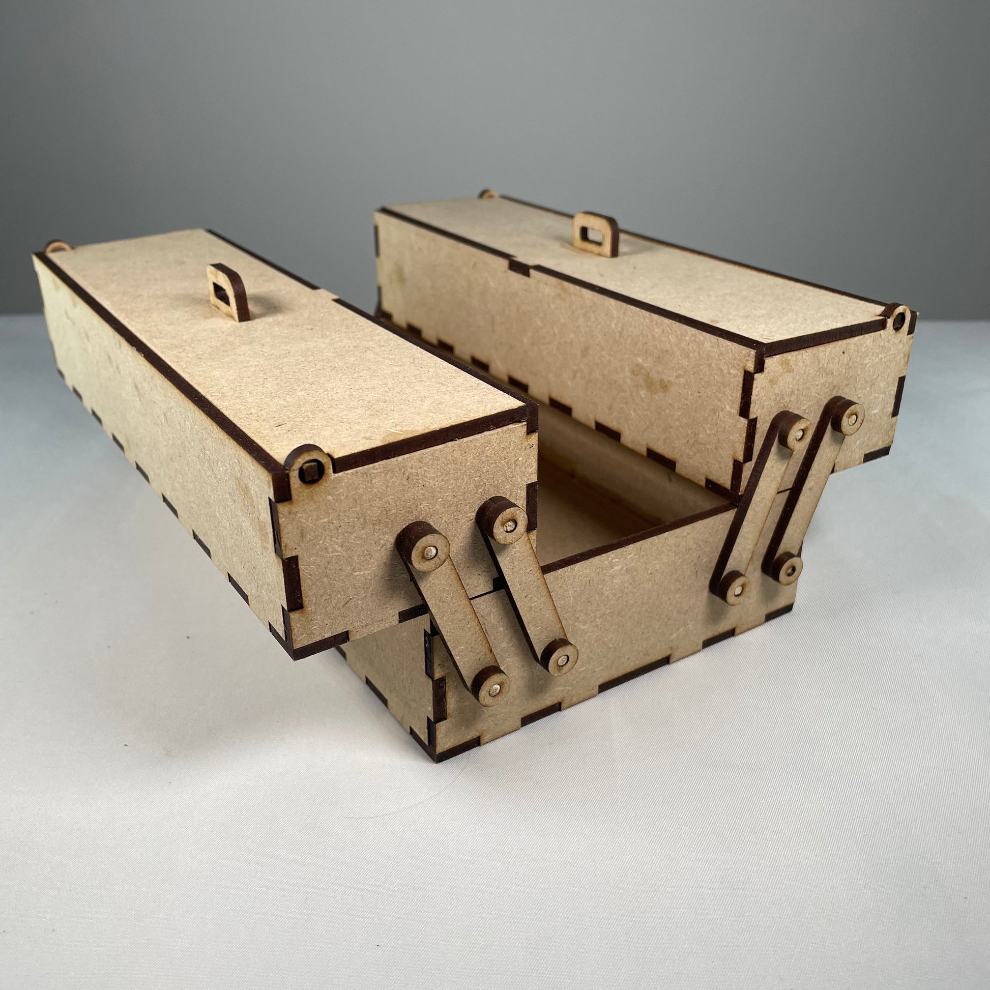 Small Two Tier Toolbox - Flatpack Model Kit by Curious Rabbit ® - Curious Rabbit
