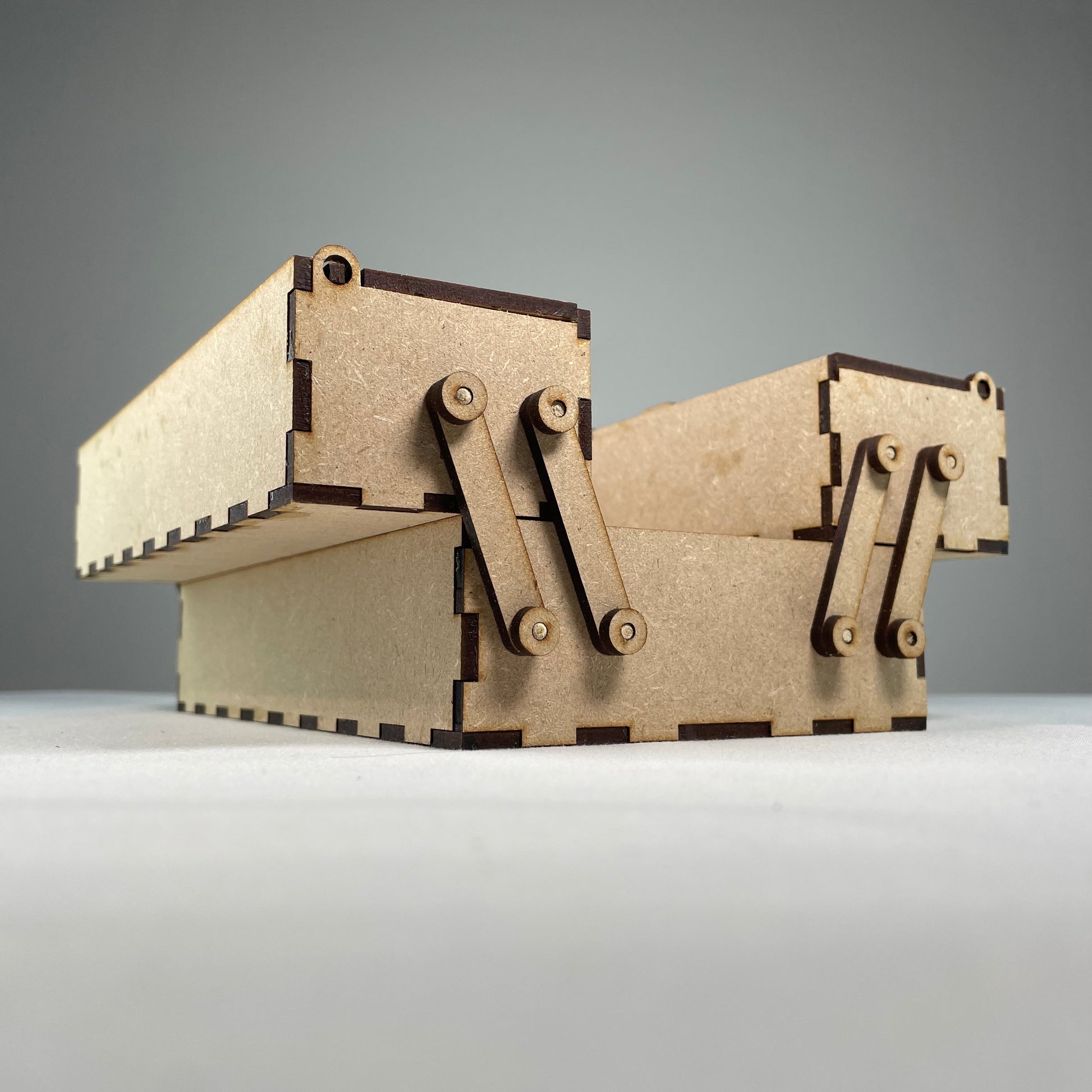 Small Two Tier Toolbox - Flatpack Model Kit by Curious Rabbit ® - Curious Rabbit