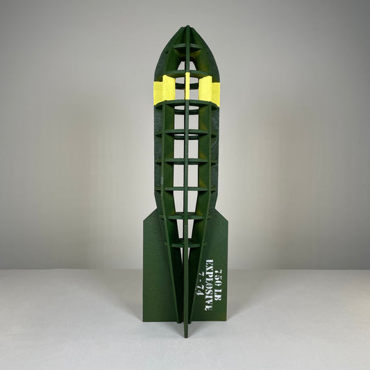 Prop WW2 Bomb  - Flat Pack Model Kit by Curious Rabbit ®