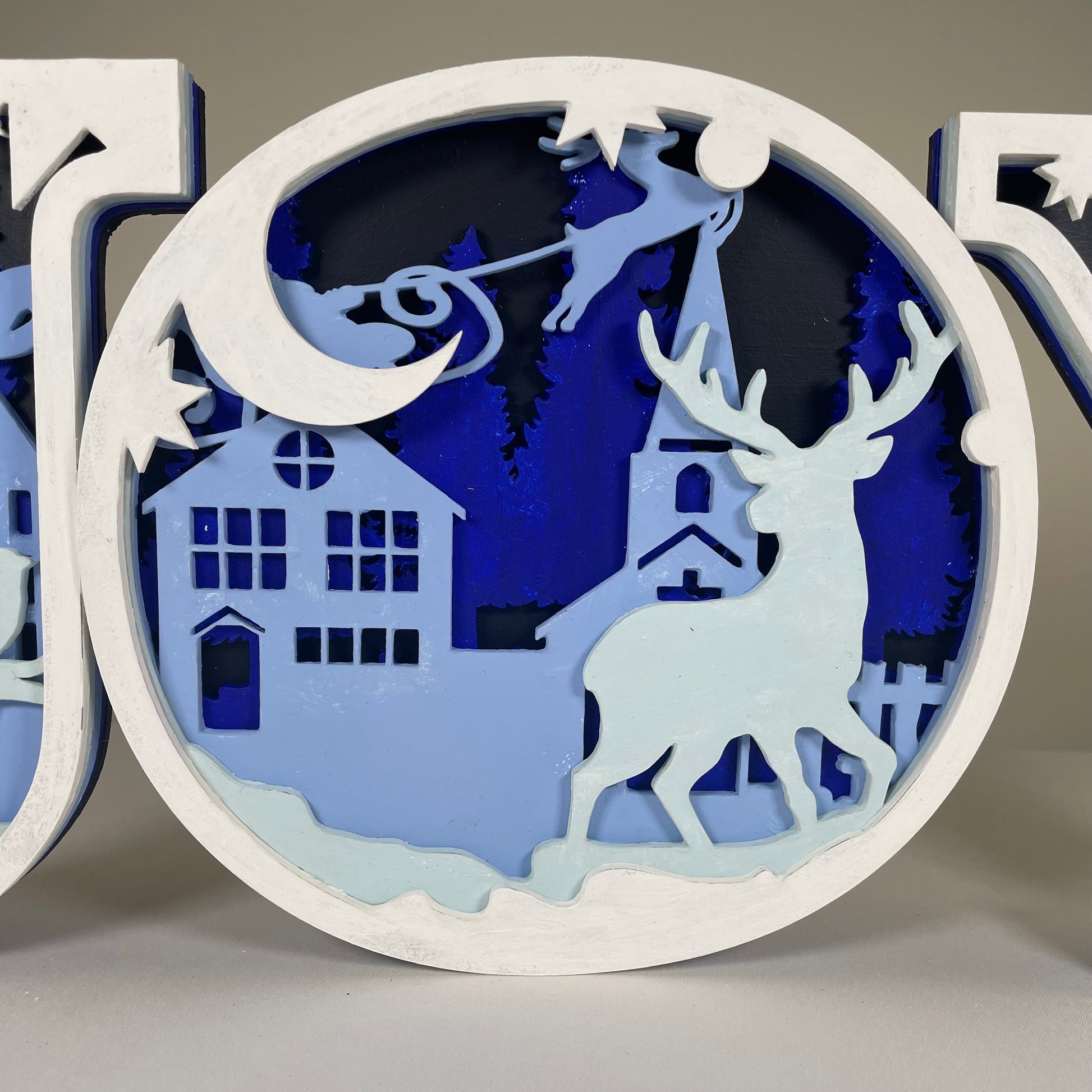 Joy Sign - Handmade Christmas Ornament by Curious Rabbit ® - Curious Rabbit