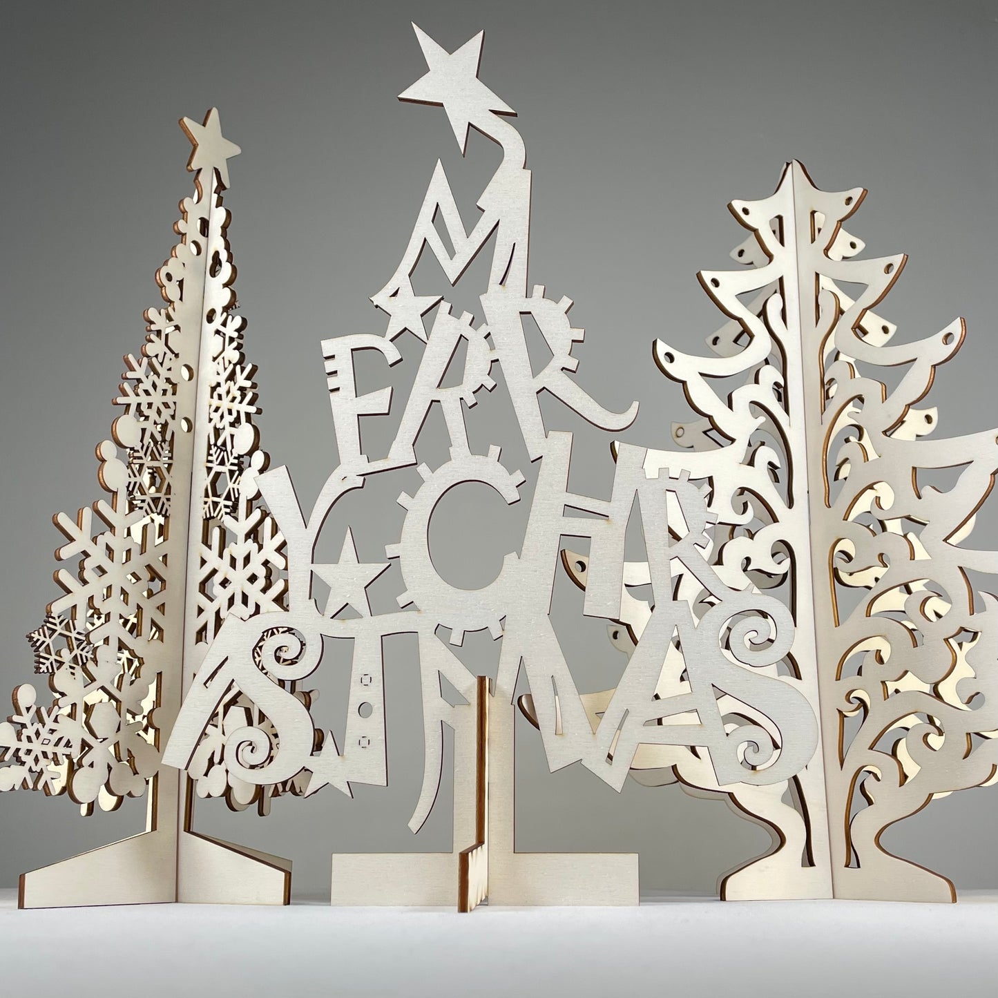 Christmas Tree Kit Bundle - Flat Pack Model Kit by Curious Rabbit ® - Curious Rabbit