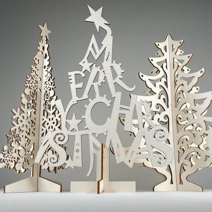 Christmas Tree Kit Bundle - Flat Pack Model Kit by Curious Rabbit ® - Curious Rabbit