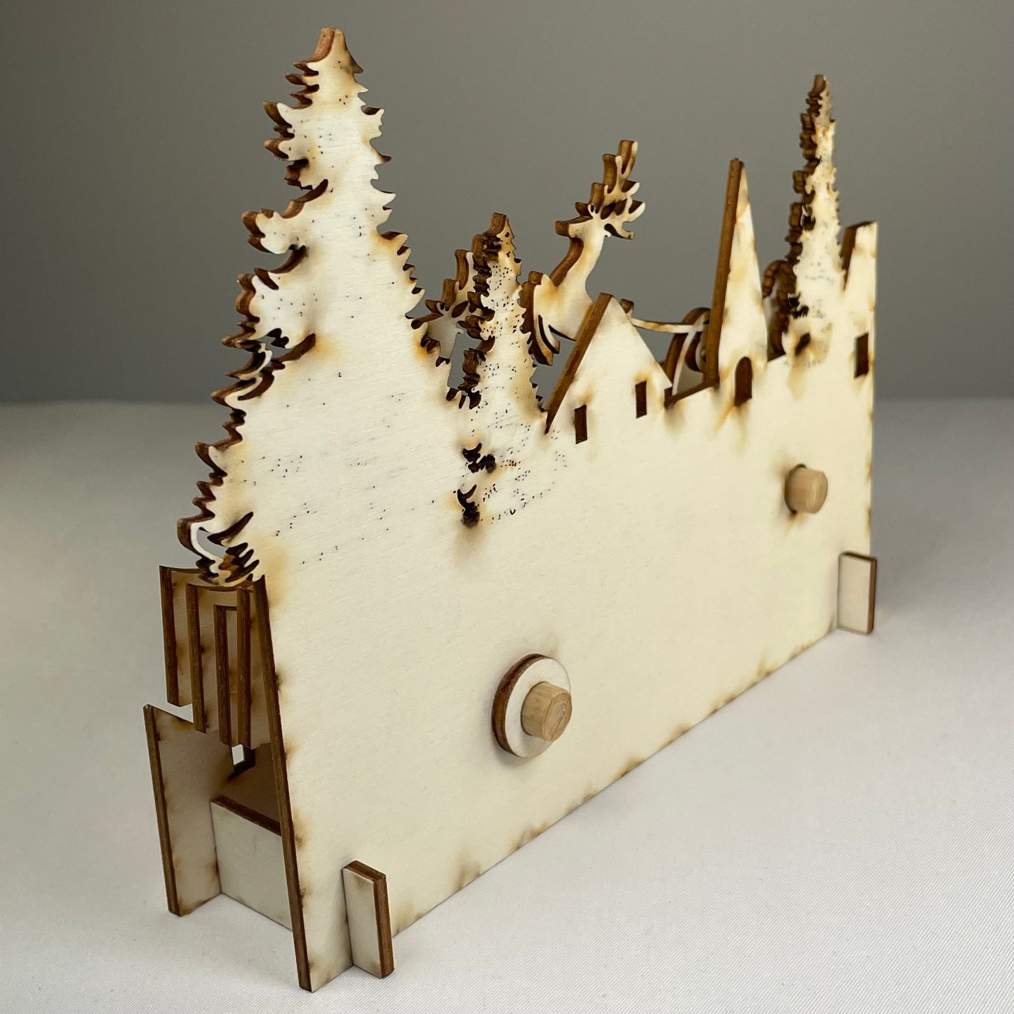 Mechanical Santa Sleigh Model - Flat Pack Model Kit by Curious Rabbit ® - Curious Rabbit