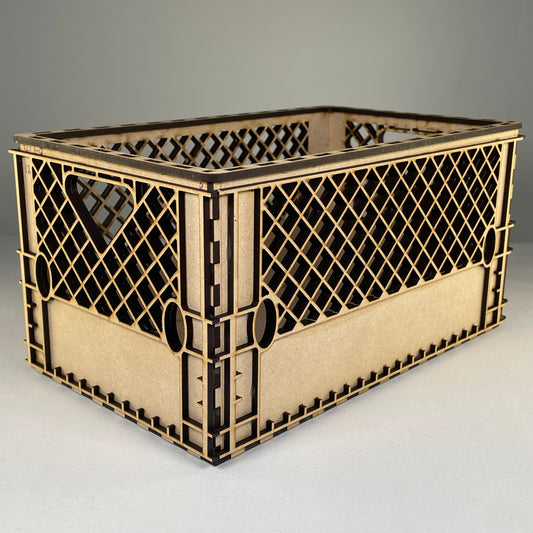 Milk Crate (Small) - Flat Pack Model Kit By Curious Rabbit ® - Curious Rabbit