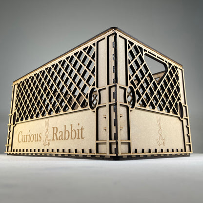 Milk Crate (Large) - Flat Pack Model Kit By Curious Rabbit ® - Curious Rabbit