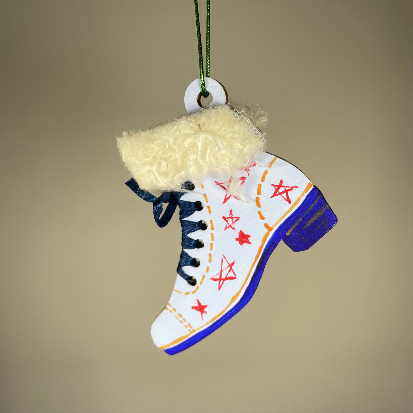 Ice Skates Bauble - Handmade Christmas Ornament by Curious Rabbit ®