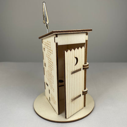 Outhouse WC Toilet - Flat Pack Model Kit by Curious Rabbit ® - Curious Rabbit