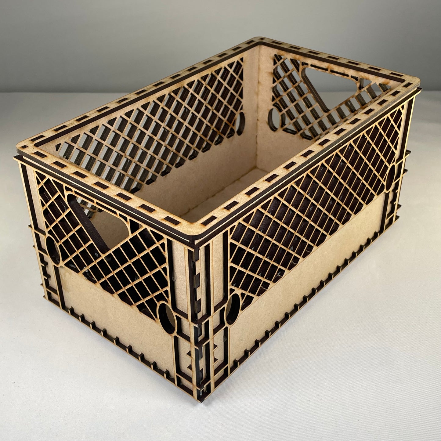 Milk Crate (Small) - Flat Pack Model Kit By Curious Rabbit ® - Curious Rabbit
