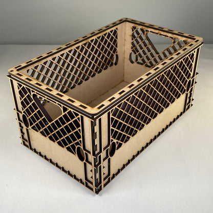 Milk Crate (Small) - Flat Pack Model Kit By Curious Rabbit ® - Curious Rabbit
