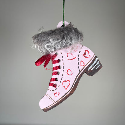 Ice Skates Bauble - Handmade Christmas Ornament by Curious Rabbit ®