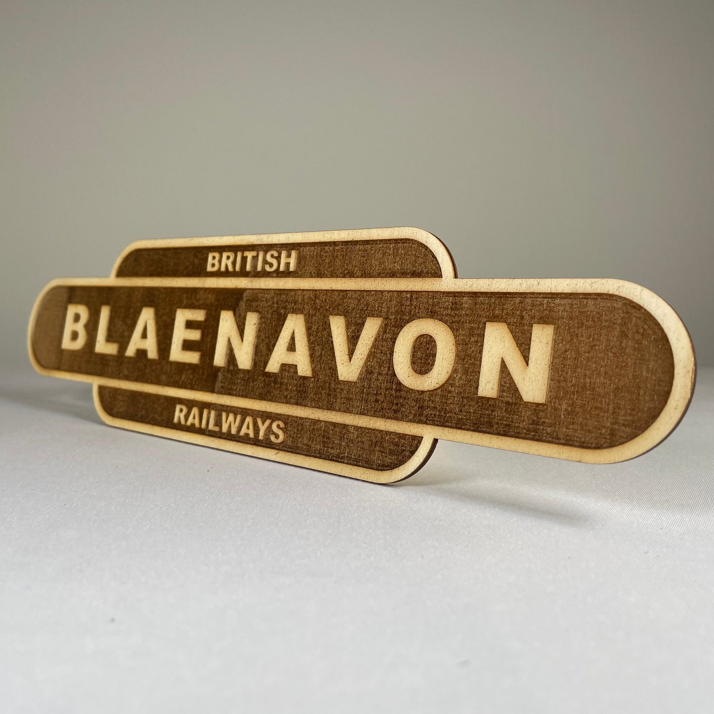 Railway Train Station Sign - Handmade Ornament by Curious Rabbit ® - Curious Rabbit