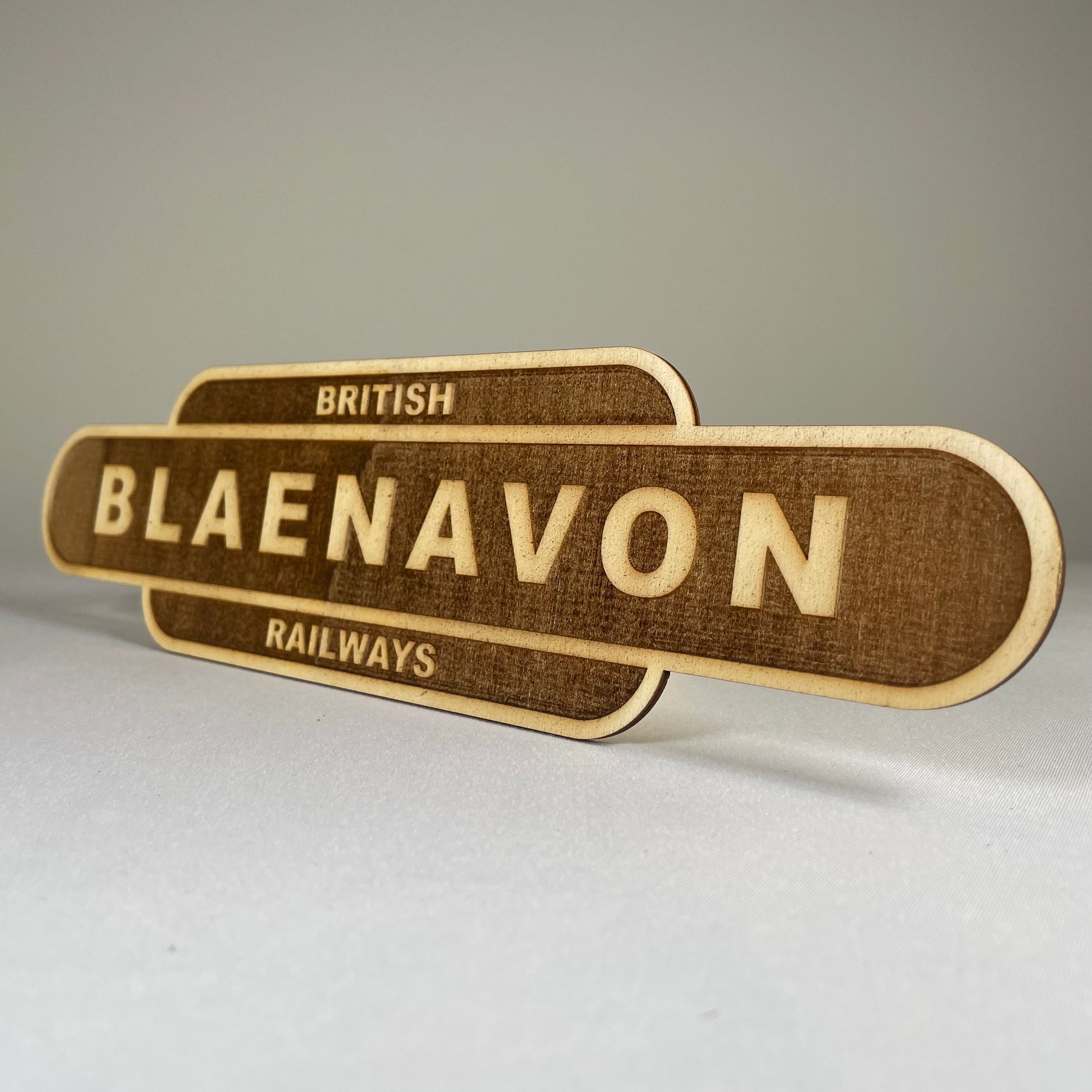 Railway Train Station Sign - Handmade Ornament by Curious Rabbit ® - Curious Rabbit