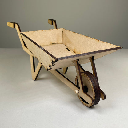 Wheelbarrow Planter - Flat Pack Model Kit by Curious Rabbit ® - Curious Rabbit