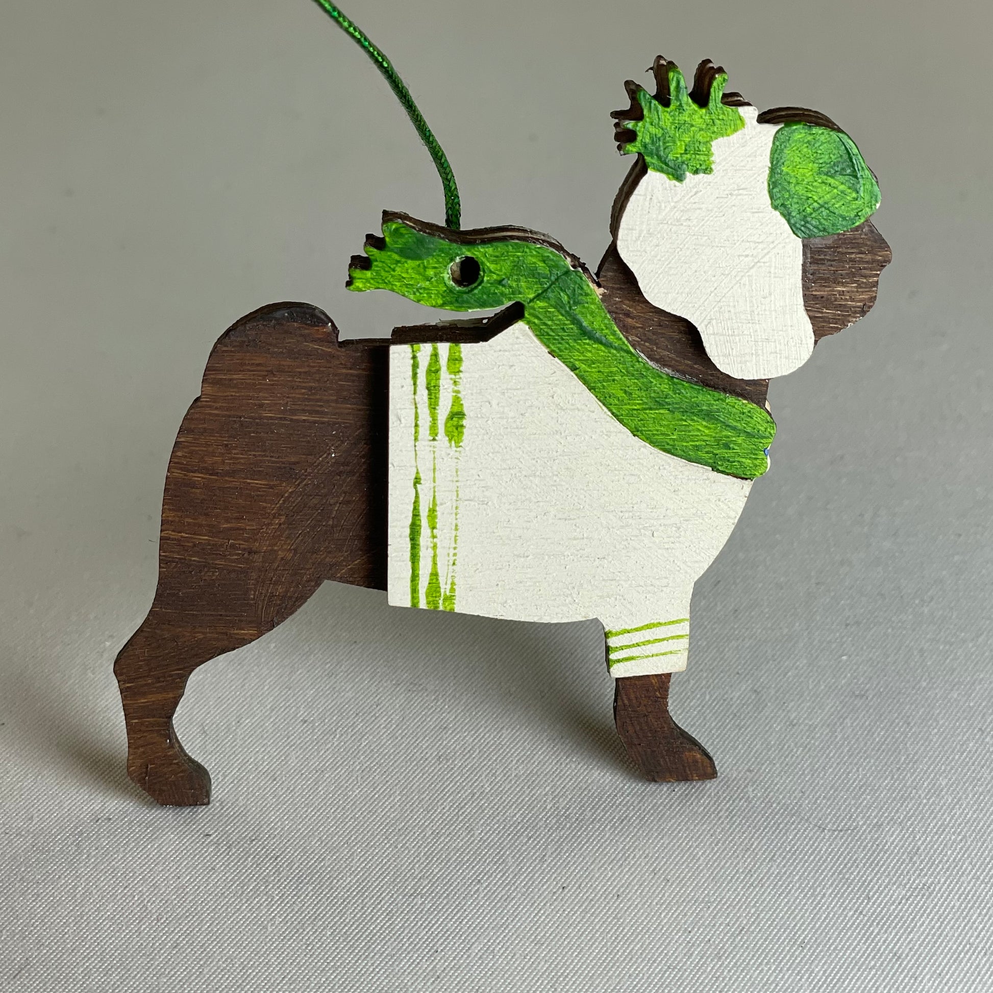 Companion Dog Bauble - Handmade Ornament by Curious Rabbit ® - Curious Rabbit