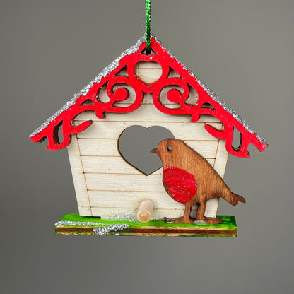 Birdhouse Bauble - Handmade Christmas Ornament by Curious Rabbit ® - Curious Rabbit