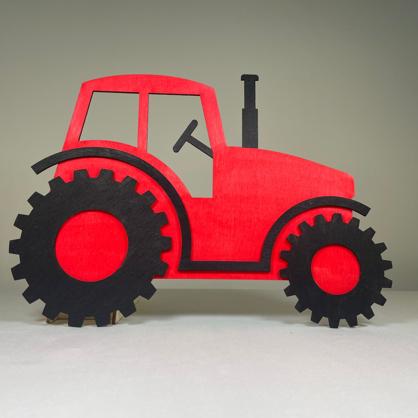 Tractor Wall Display (Red) - Handmade Ornament by Curious Rabbit ® - Curious Rabbit
