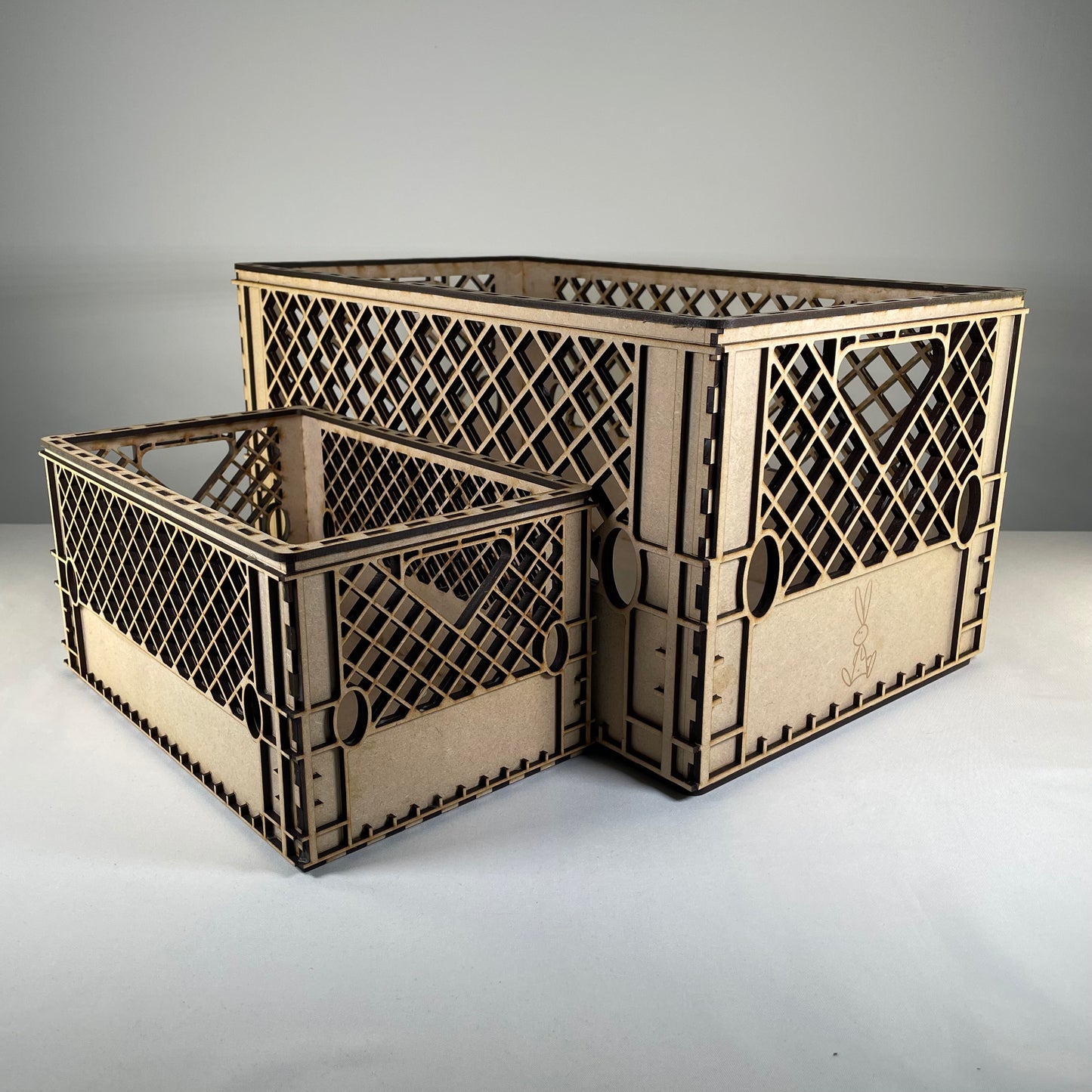 Milk Crate (Large) - Flat Pack Model Kit By Curious Rabbit ® - Curious Rabbit
