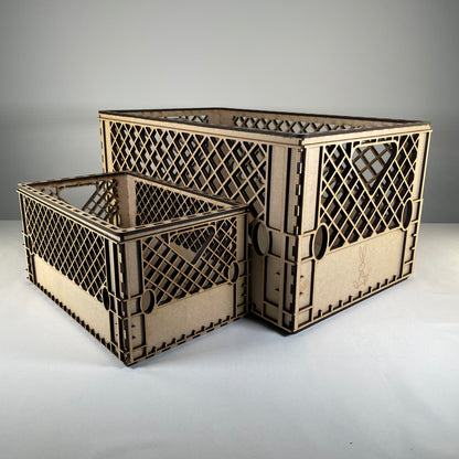 Milk Crate (Large) - Flat Pack Model Kit By Curious Rabbit ® - Curious Rabbit