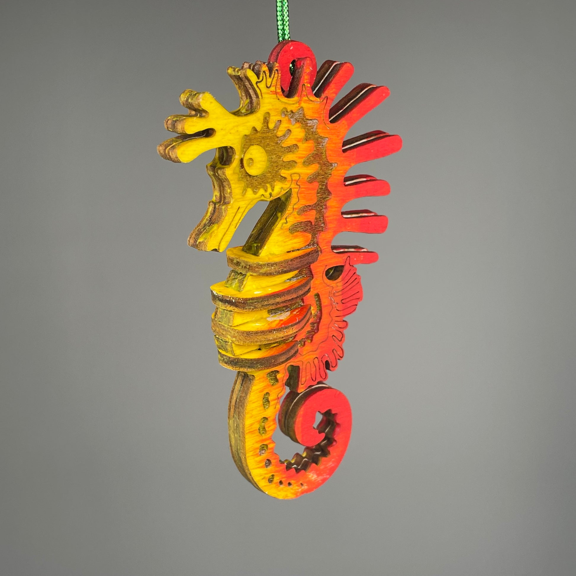 Seahorse Bauble (Red) - Handmade Christmas Ornament by Curious Rabbit ® - Curious Rabbit
