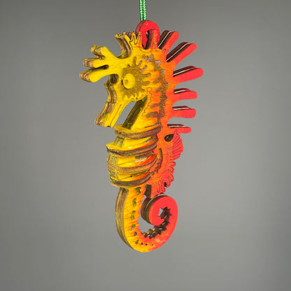 Seahorse Bauble (Red) - Handmade Christmas Ornament by Curious Rabbit ® - Curious Rabbit