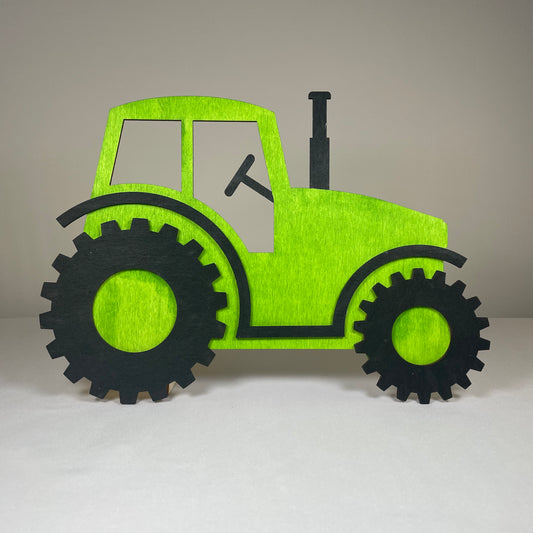 Tractor Wall Display (Green) - Handmade Ornament by Curious Rabbit ® - Curious Rabbit