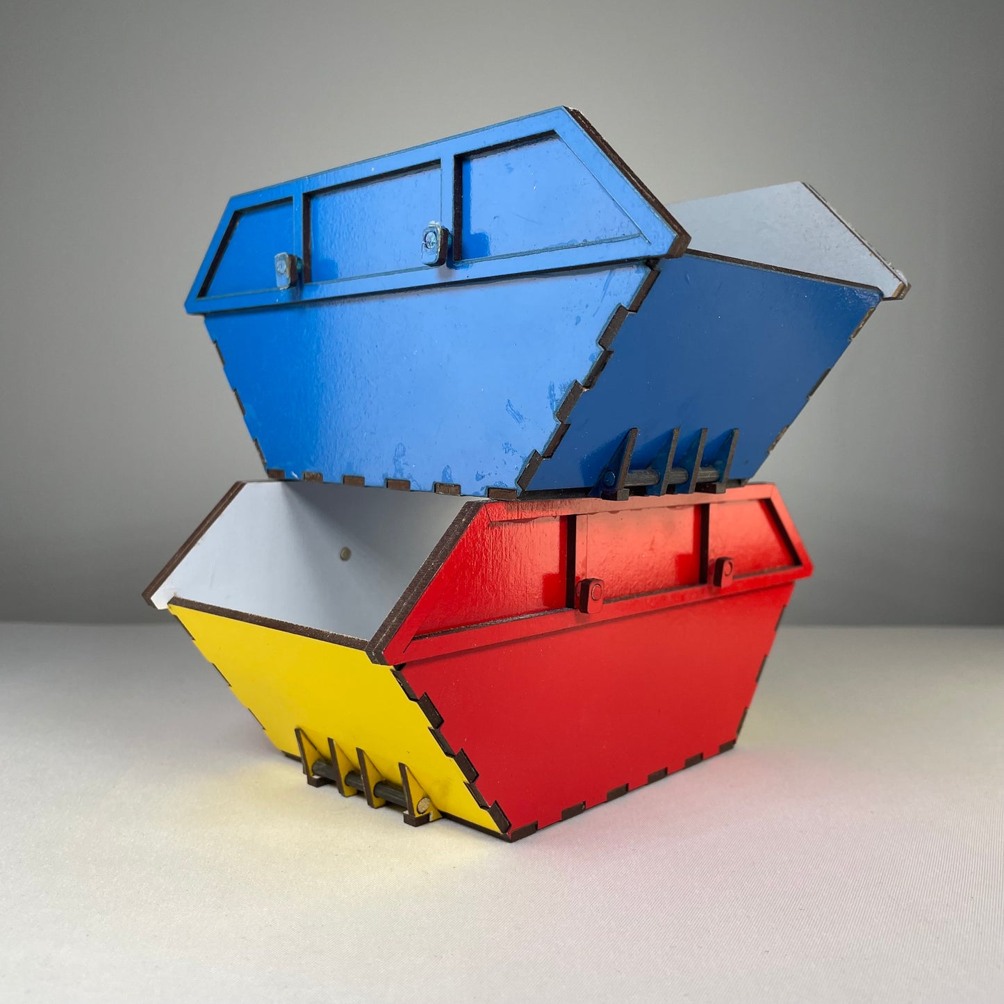 Skip Waste Container - Flat Pack Model Kit by Curious Rabbit ® - Curious Rabbit