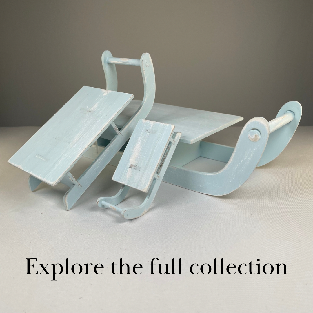 Small Winter Sledge - Handmade Christmas Ornament by Curious Rabbit ® - Curious Rabbit