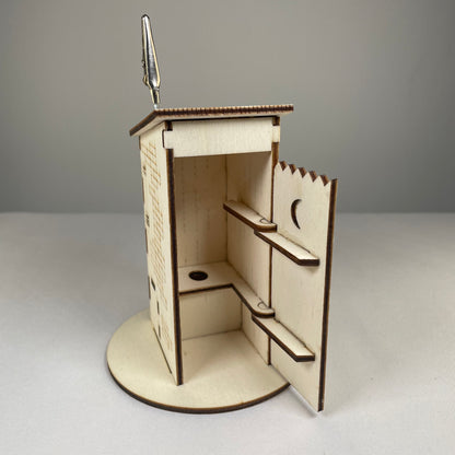 Outhouse WC Toilet - Flat Pack Model Kit by Curious Rabbit ® - Curious Rabbit
