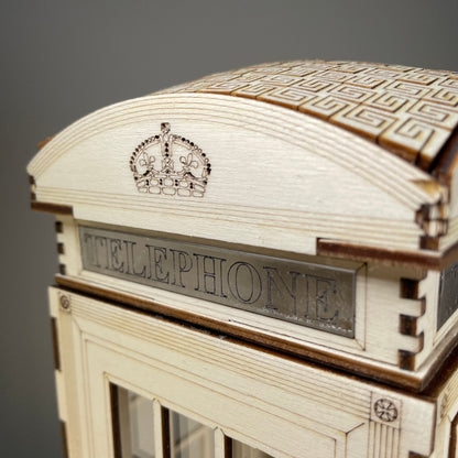 Telephone Box Lamp - Flat Pack Model Kit by Curious Rabbit ® - Curious Rabbit