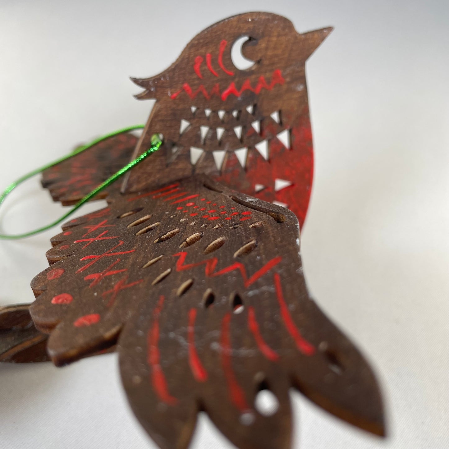 Decorative Christmas Bird Bauble - Handmade Christmas Ornament by Curious Rabbit ®