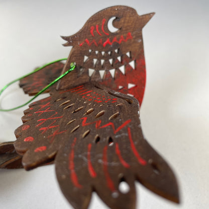 Decorative Christmas Bird Bauble - Handmade Christmas Ornament by Curious Rabbit ®