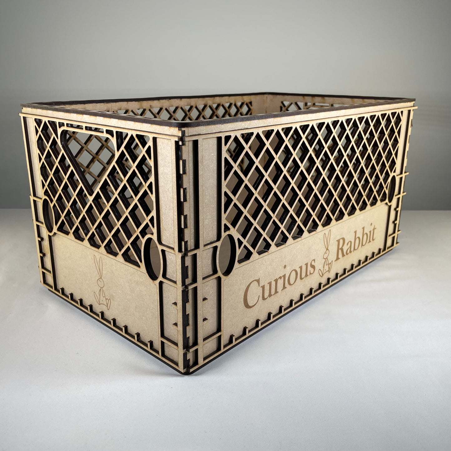 Milk Crate (Large) - Flat Pack Model Kit By Curious Rabbit ® - Curious Rabbit