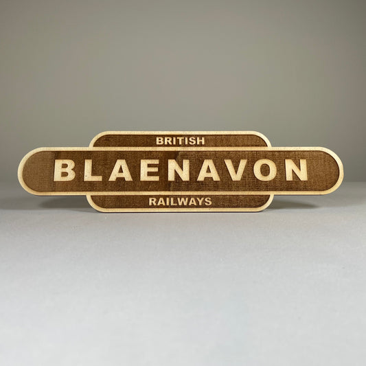Railway Train Station Sign - Handmade Ornament by Curious Rabbit ® - Curious Rabbit