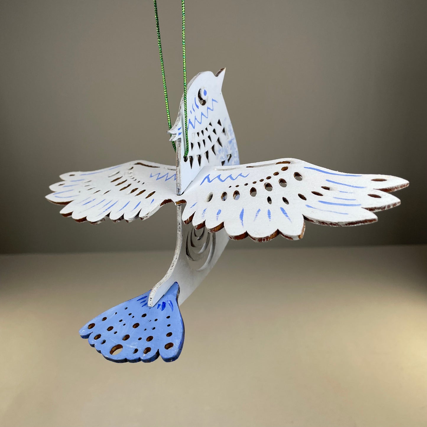 Decorative Christmas Bird Bauble - Handmade Christmas Ornament by Curious Rabbit ®