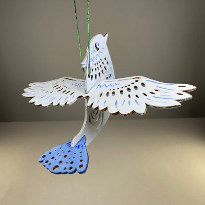 Decorative Christmas Bird Bauble - Handmade Christmas Ornament by Curious Rabbit ®