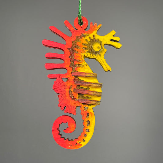 Seahorse Bauble (Red) - Handmade Christmas Ornament by Curious Rabbit ® - Curious Rabbit