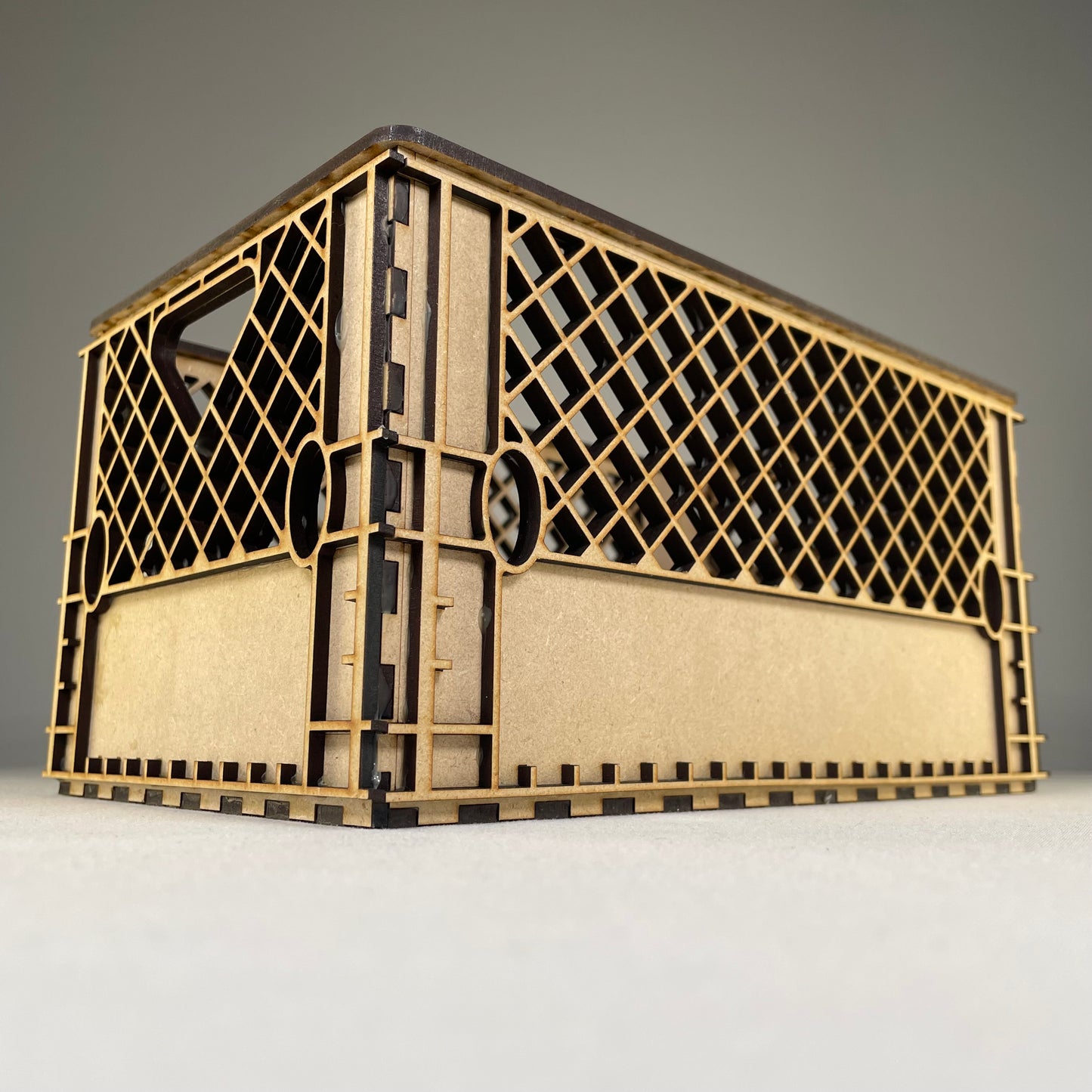 Milk Crate (Small) - Flat Pack Model Kit By Curious Rabbit ® - Curious Rabbit