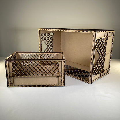 Milk Crate (Large) - Flat Pack Model Kit By Curious Rabbit ® - Curious Rabbit