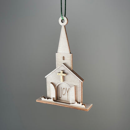 Church Joy Bauble (Plain) - Handmade Christmas Ornament by Curious Rabbit ® - Curious Rabbit